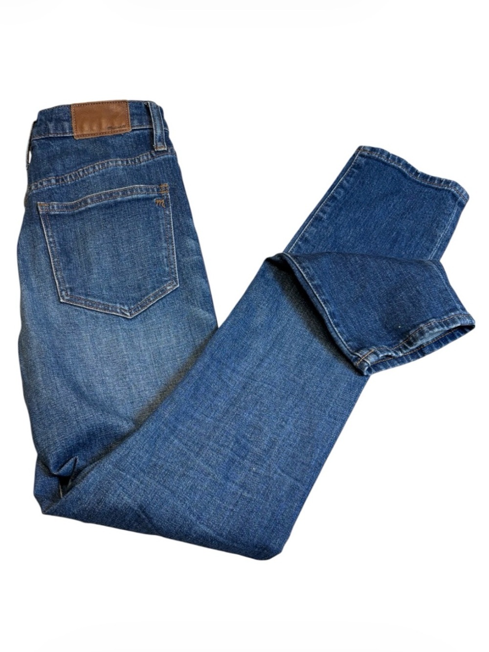 🏷️ Madewell The High-Rise Slim Boy-Jean Medium Wash Denim Size 23 - Picture 3 of 16